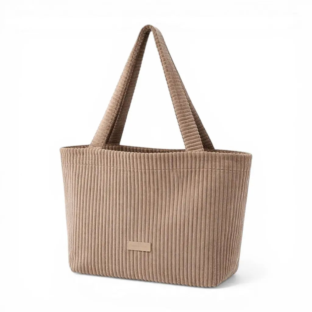 Mom Bag Cord Creme - Großer Cord-Shopper für den Kinderwagen