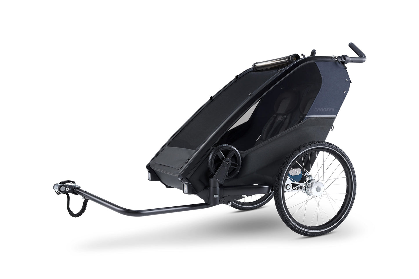 Croozer Lykke 2 Fahrradanhänger - Kompakter Zweisitzer Blueberry Blue