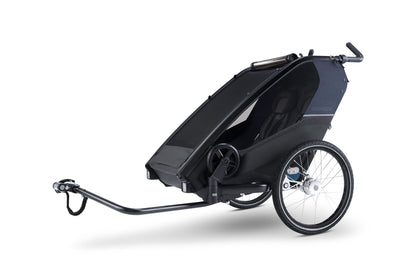 Croozer Lykke 2 Fahrradanhänger - Kompakter Zweisitzer Blueberry Blue