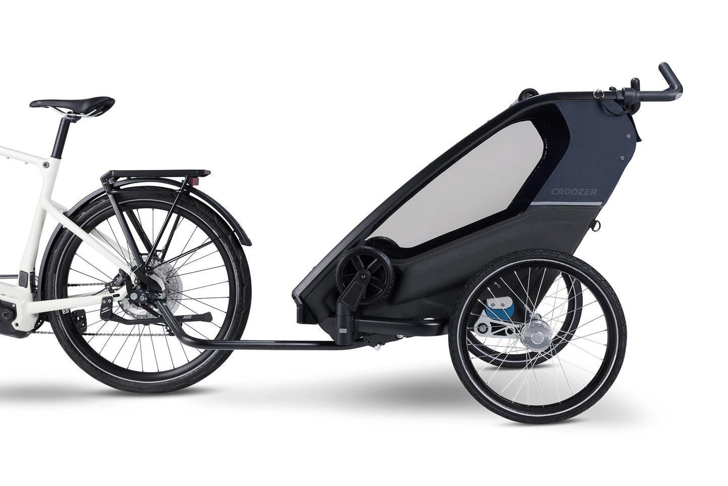 Croozer Lykke 2 Fahrradanhänger - Kompakter Zweisitzer Blueberry Blue