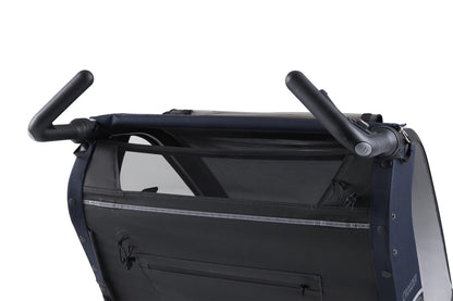 Croozer Lykke 2 Fahrradanhänger - Kompakter Zweisitzer Blueberry Blue