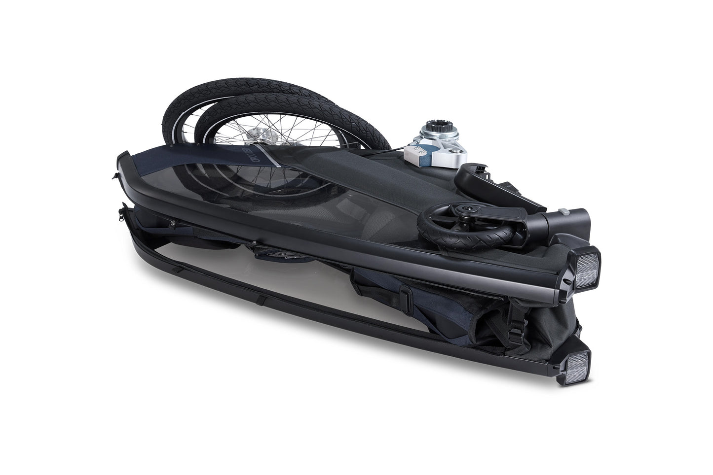Croozer Lykke 2 Fahrradanhänger - Kompakter Zweisitzer Blueberry Blue