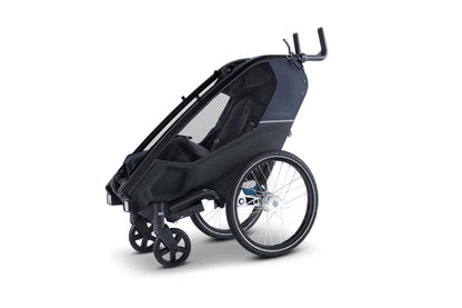 Croozer Lykke 2 Fahrradanhänger - Kompakter Zweisitzer Blueberry Blue