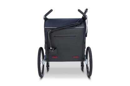 Croozer Lykke 2 Fahrradanhänger - Kompakter Zweisitzer Blueberry Blue