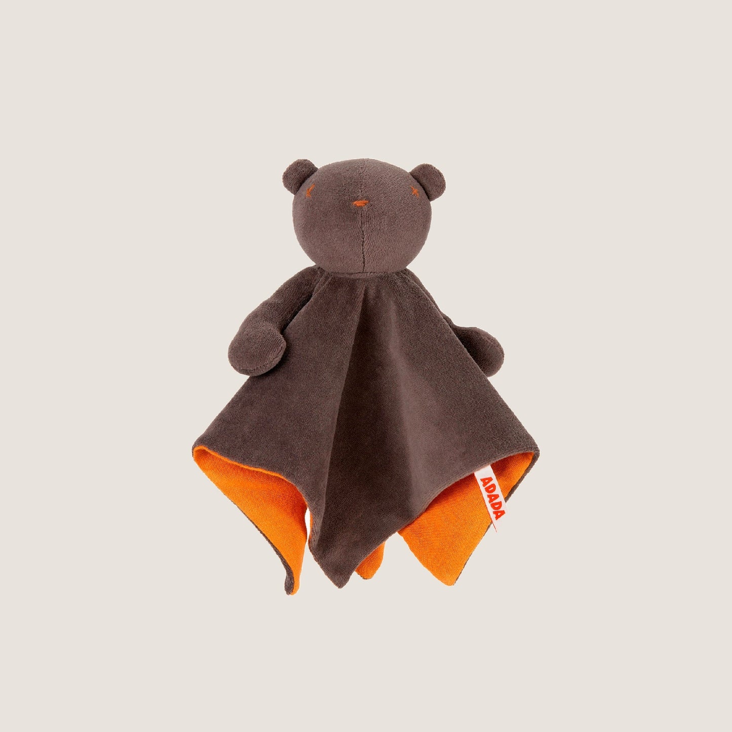 Schmusetuch Bär Jermaine - 28x28cm Premium Schnuffeltuch aus Bio-Baumwolle & Leinen (Made in France)