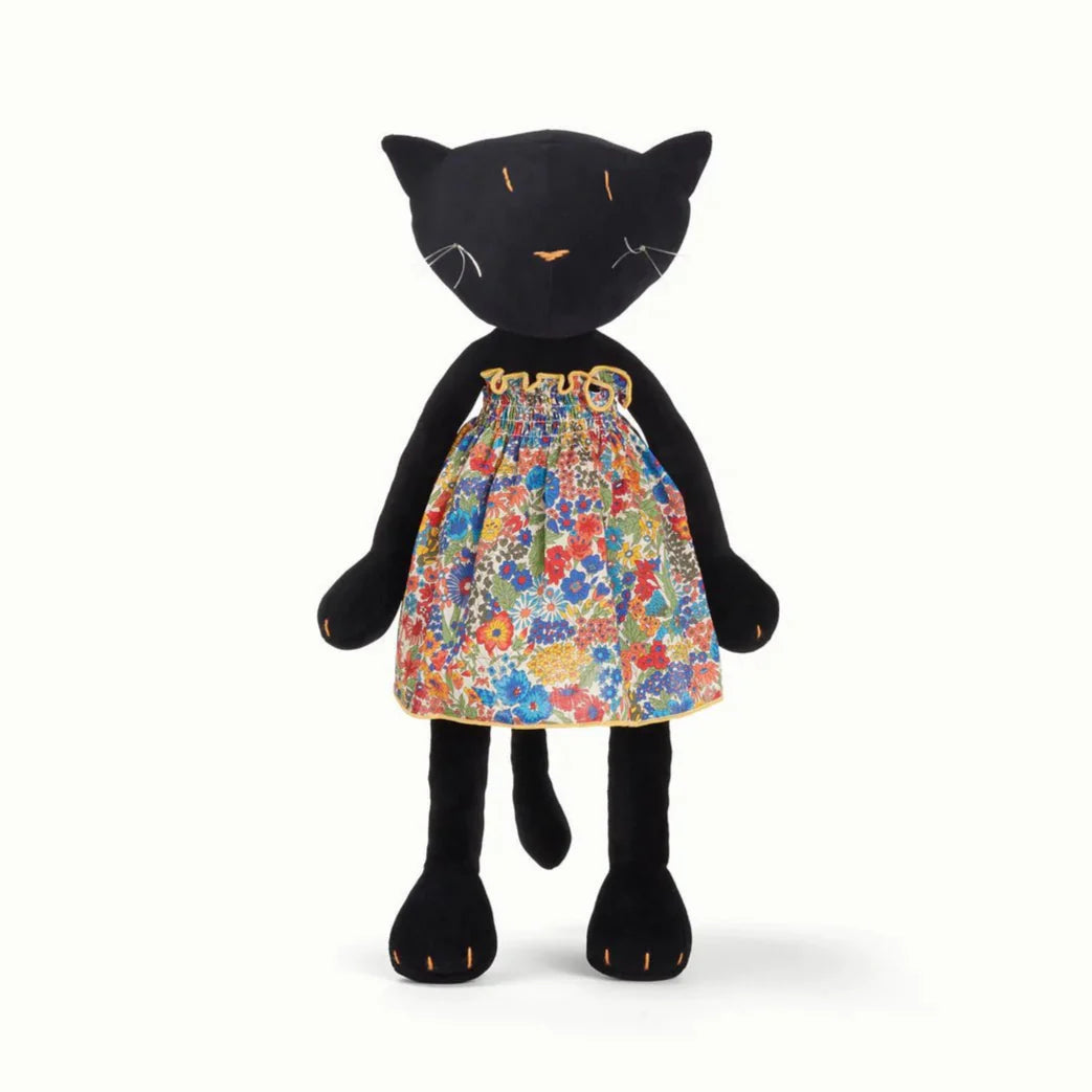 Kuscheltier Katze Gisel - 44cm Premium Plüschkatze aus Bio-Baumwolle (Made in France)