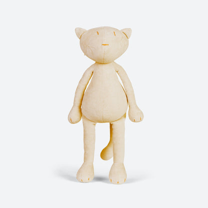 Kuscheltier Katze Gisel - 44cm Premium Plüschkatze aus Bio-Baumwolle (Made in France)