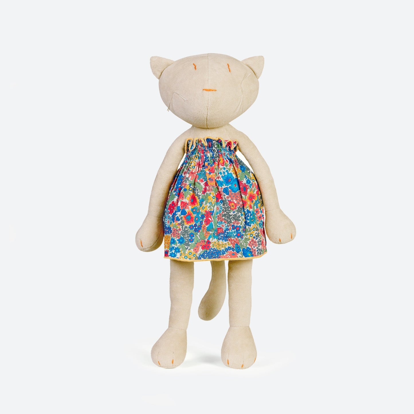 Kuscheltier Katze Gisel - 44cm Premium Plüschkatze aus Bio-Baumwolle (Made in France)
