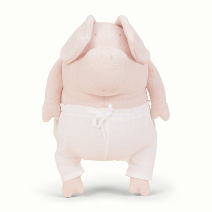 Kuscheltier Schwein Helmut - 38cm Premium Plüschschwein aus Bio-Baumwolle (Made in France)