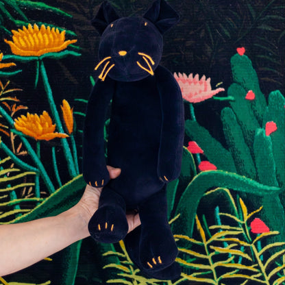 Kuscheltier Panther Indira - 42cm Premium Plüschpanther aus Bio-Baumwolle (Made in France)