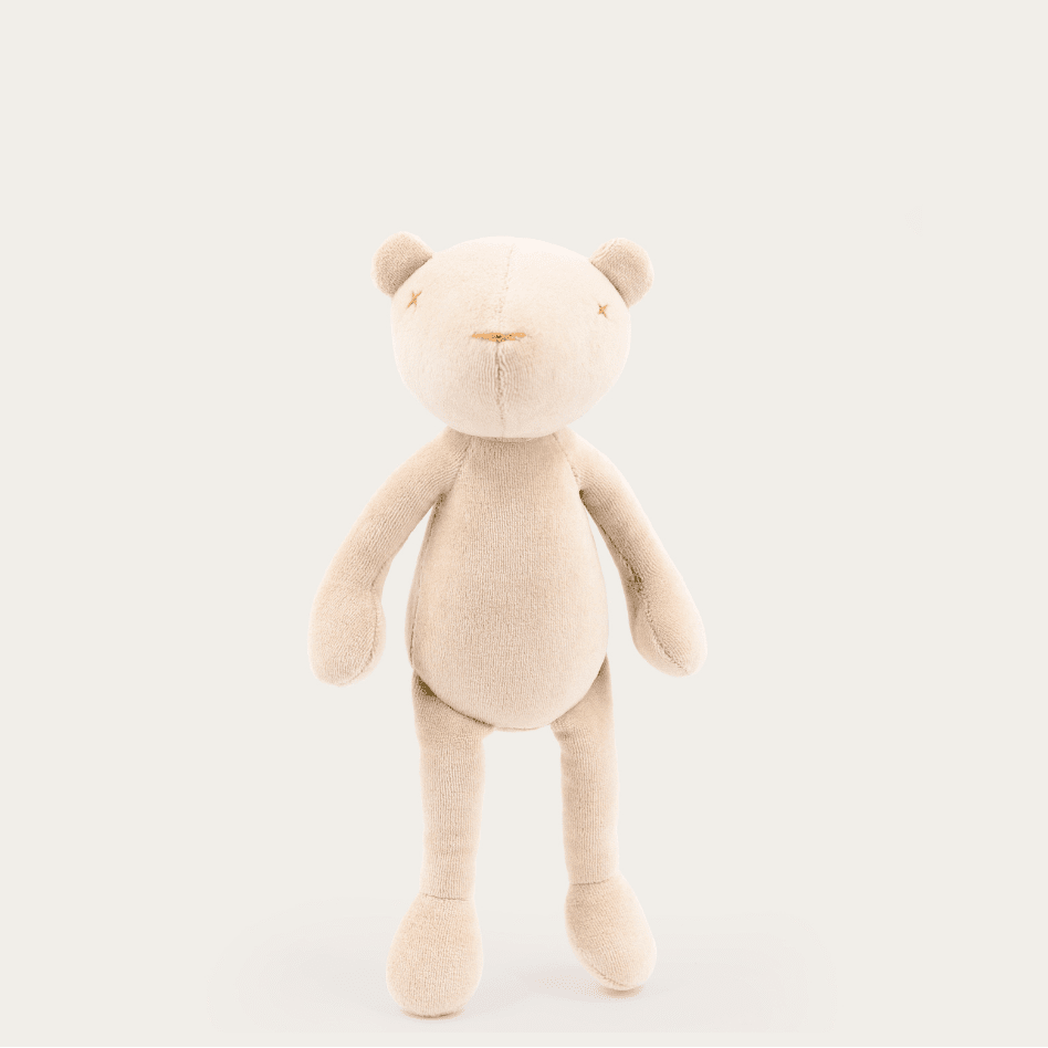 Kuscheltier Bär Jermaine - 33cm Premium Teddybär aus Bio-Baumwolle (Made in France)