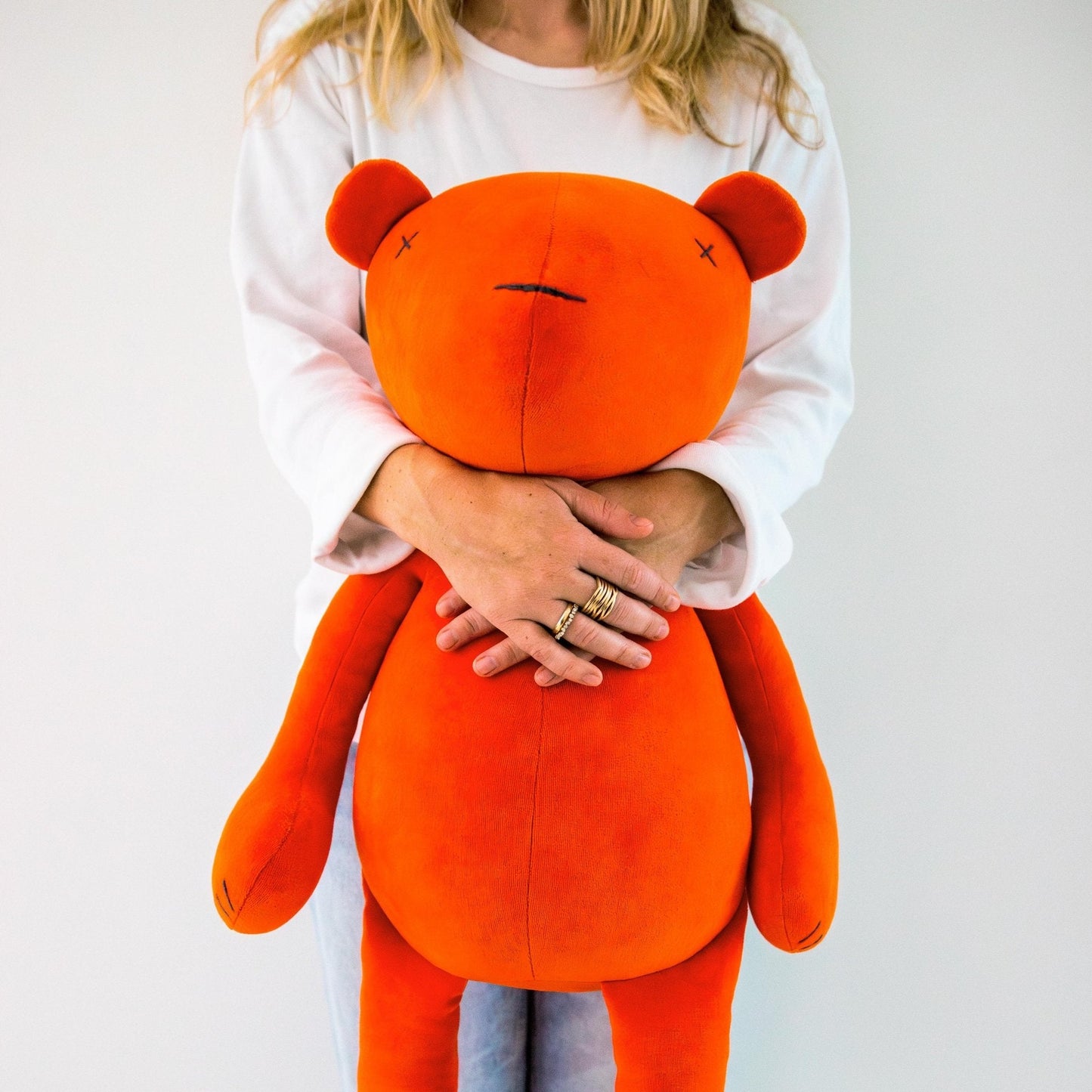 XXL Kuscheltier Bär Jermaine - 80cm Riesen-Teddybär aus Bio-Baumwolle (Made in France)