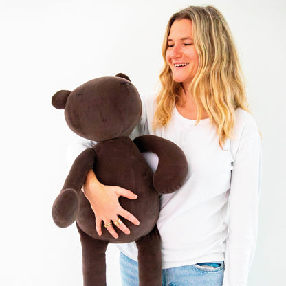 XXL Kuscheltier Bär Jermaine - 80cm Riesen-Teddybär aus Bio-Baumwolle (Made in France)