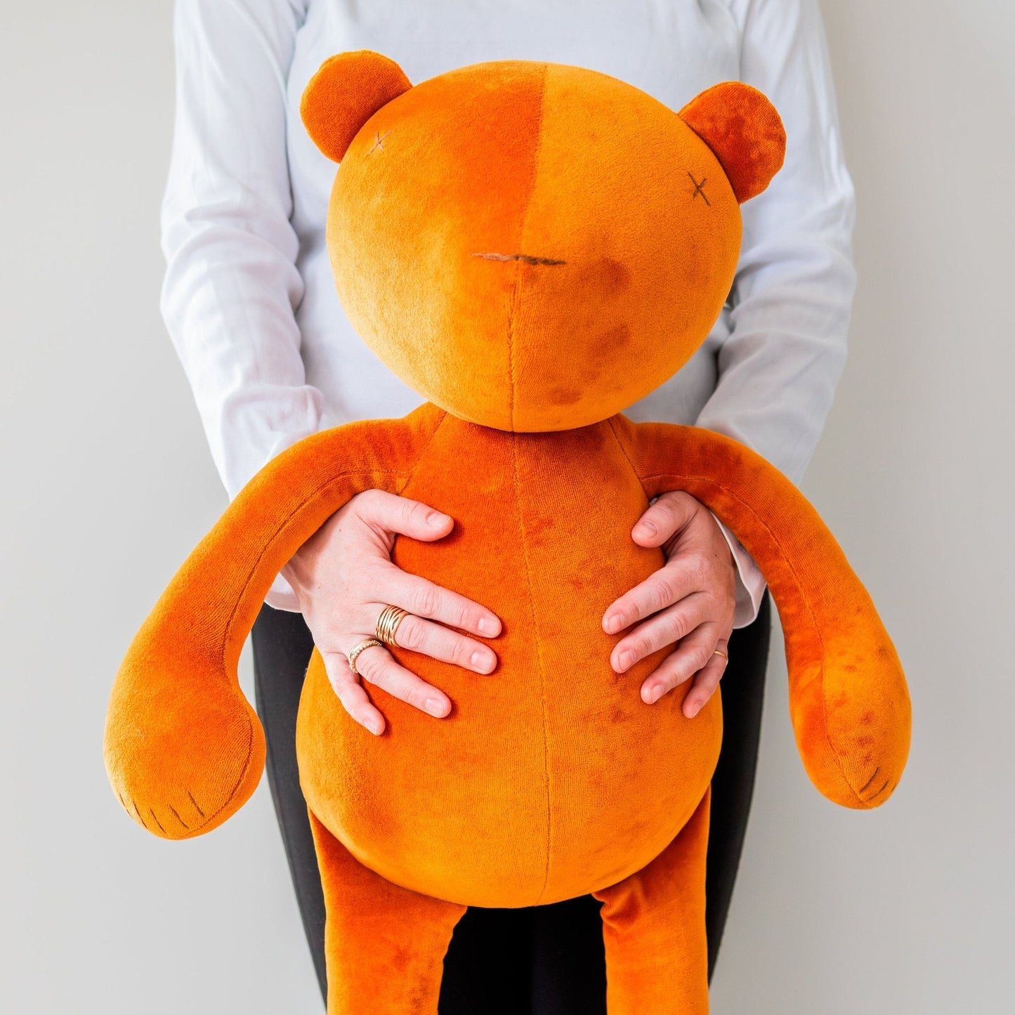 XXL Kuscheltier Bär Jermaine - 80cm Riesen-Teddybär aus Bio-Baumwolle (Made in France)