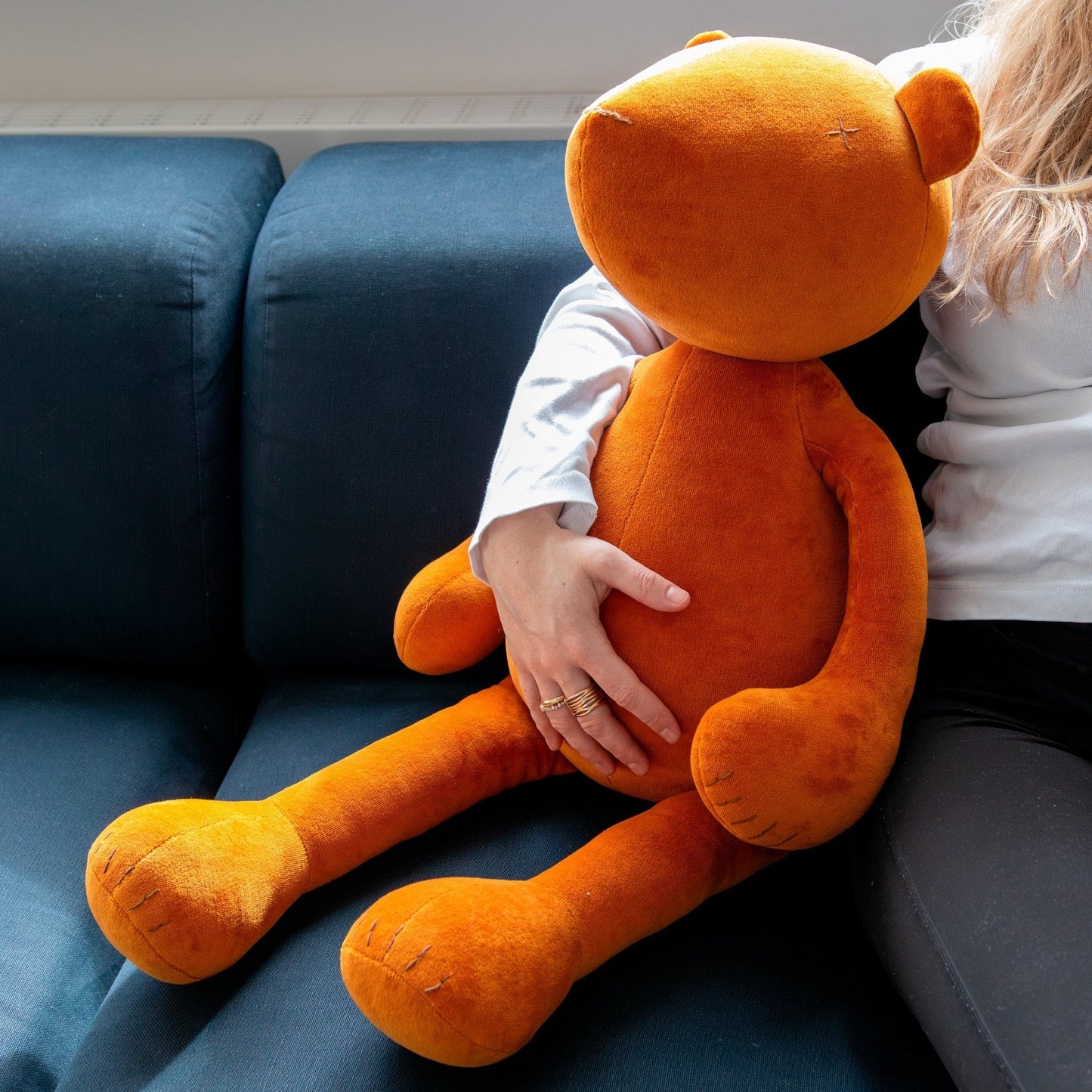 XXL Kuscheltier Bär Jermaine - 80cm Riesen-Teddybär aus Bio-Baumwolle (Made in France)