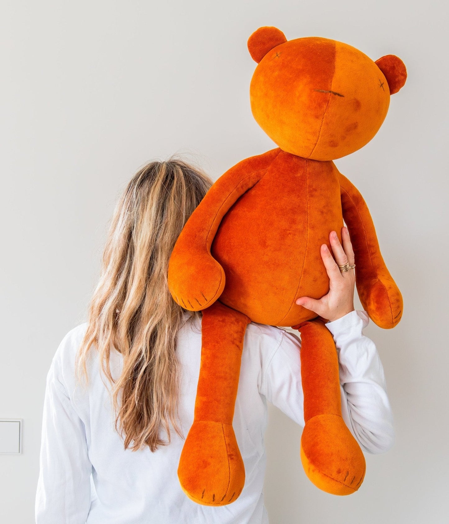XXL Kuscheltier Bär Jermaine - 80cm Riesen-Teddybär aus Bio-Baumwolle (Made in France)