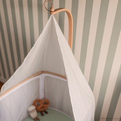KIMI Betthimmel CANOPY – Weißer Bio-Baumwollvoile