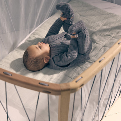 KIMI Babybett 120x60 cm – Mitwachsendes Designbett ohne Gitterstäbe