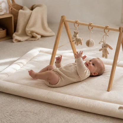 Baby Krabbeldecke Musselin - Weich gepolsterte Spieldecke & Laufgittereinlage
