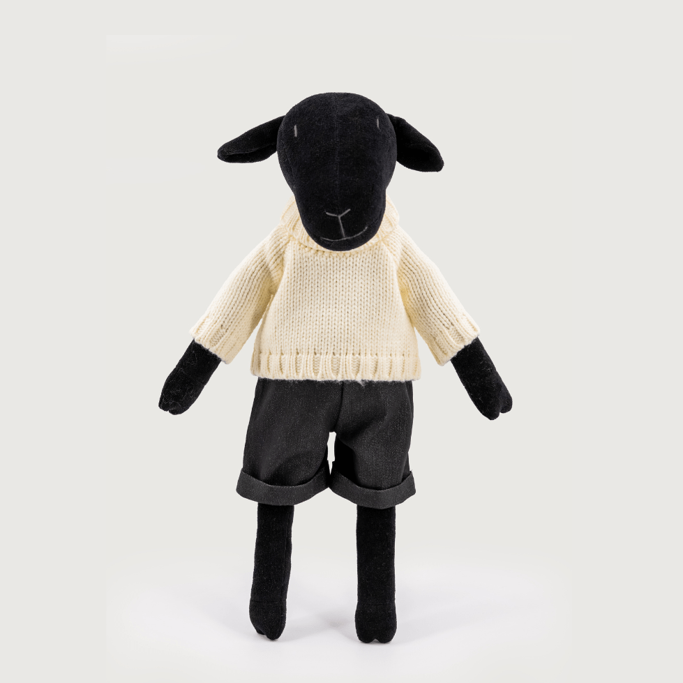 Kuscheltier Schaf Maia - 44cm Premium Plüschschaf aus GOTS-Bio-Baumwolle (Made in France)