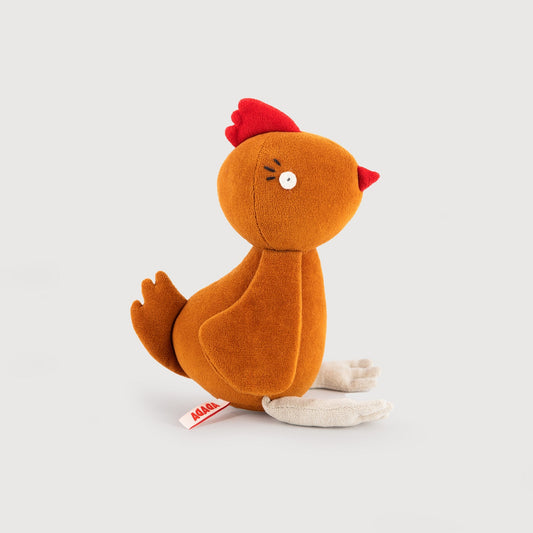 Kuscheltier Huhn Marie - 23cm Premium Plüschhuhn aus Bio-Baumwolle (Made in France)