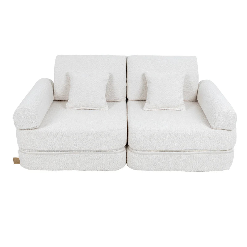 MeowBaby Spielsofa Mini Plus Bouclé-Weiss