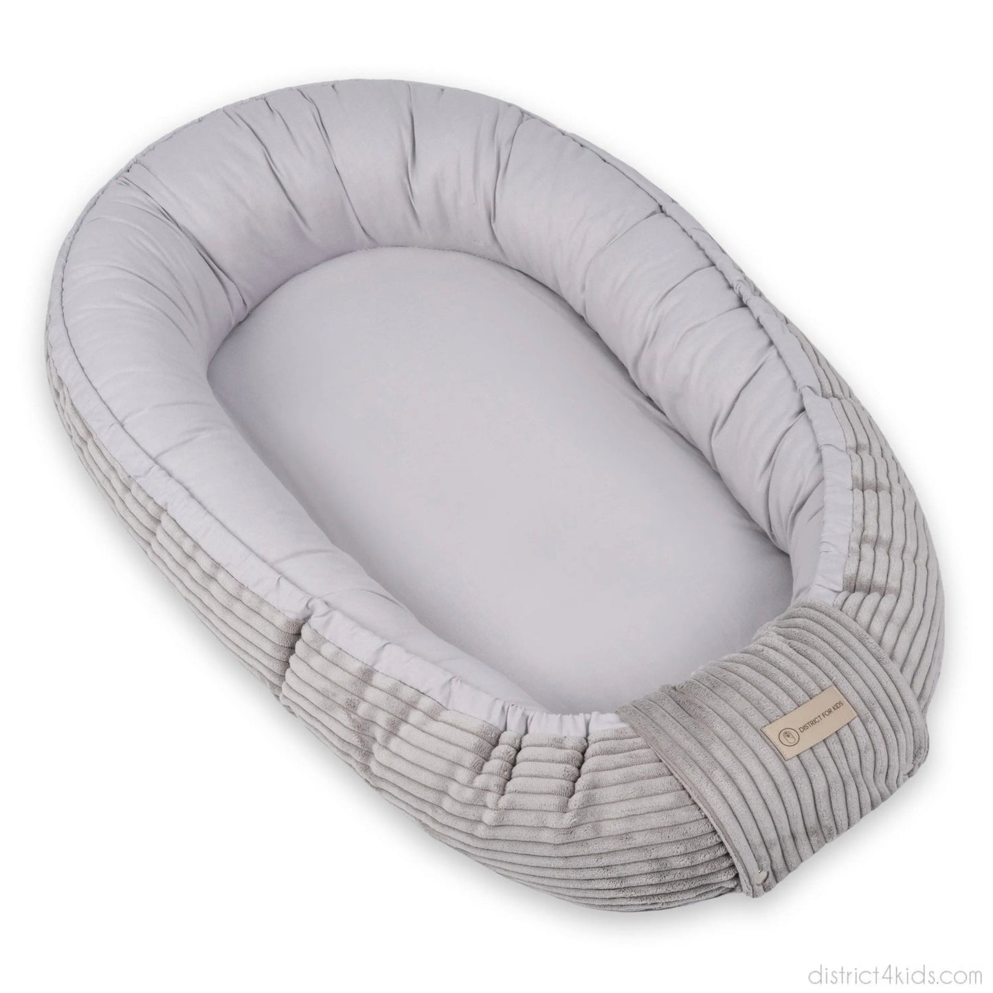 Babynest Cord creme - Mitwachsendes Kuschelnestchen & Reisebett ab Geburt
