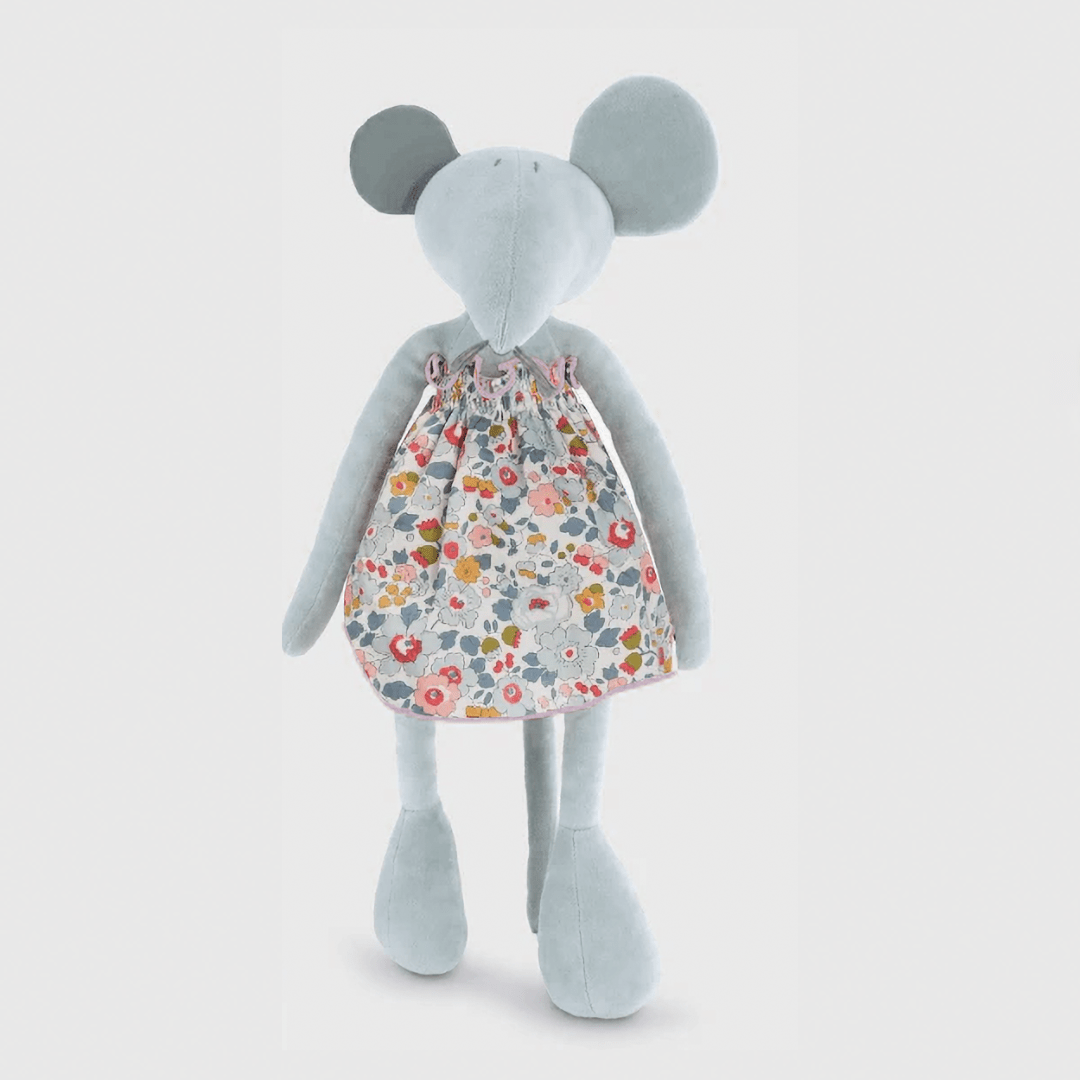Kuscheltier Maus Hector - 48cm Premium Stofftier aus GOTS-Bio-Baumwolle (Made in France)