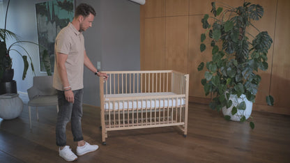 Beistell- und Babybett tiSsi HAJO - 120x60 cm Mitwachsendes Kinderbett Massivholz
